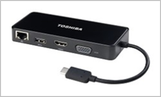 TOSHIBA セール品」TOSHIBA 　USB-C to HDHI/VGA 　Travel Adapter 　PA5272U-1PRP 　ポート拡張アダプター　２個セット
